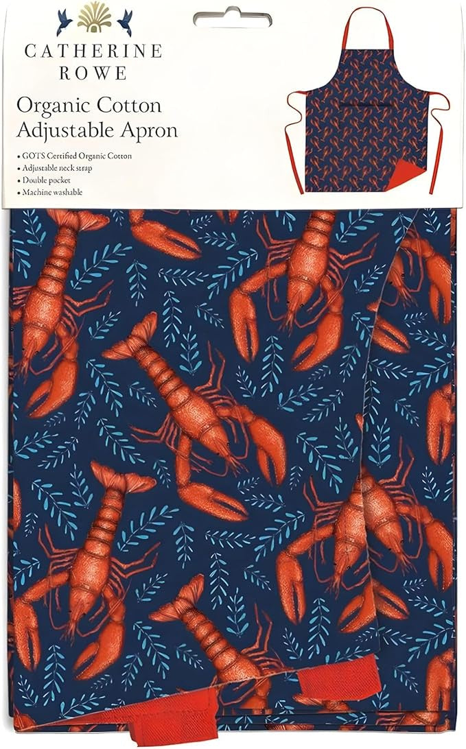 Museums & Galleries Adjustable Apron Organic Cotton Lobsters