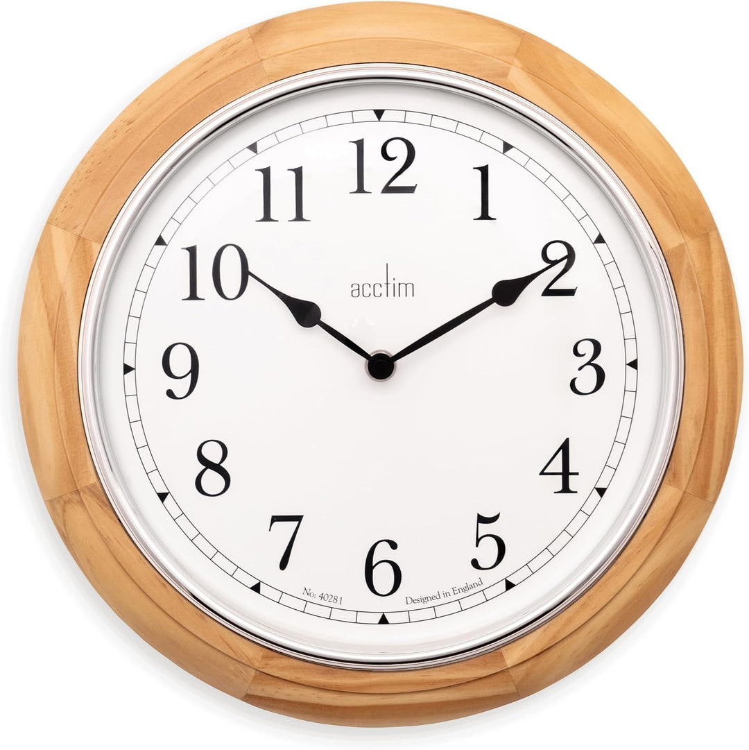 Acctim Winchester Wall Clock 31.5cm Light Wood