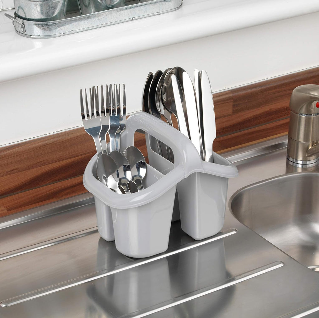 Beldray 4 Compartment Cutlery Drainer / Desk Tidy Grey