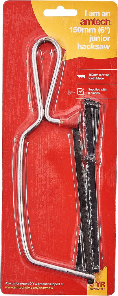 Amtech Junior Hacksaw 150mm with 6 Blades