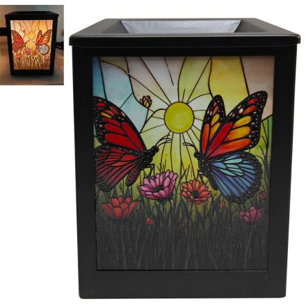 15cm Stained Glass Aroma Lamp Butterfly