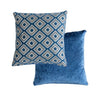 Pisa - Geometric Jacquard Cushion Cover Navy 43 x 43cm 17 x 17in