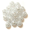 Extra Value: Beads: Pearl: 8mm: White: 40