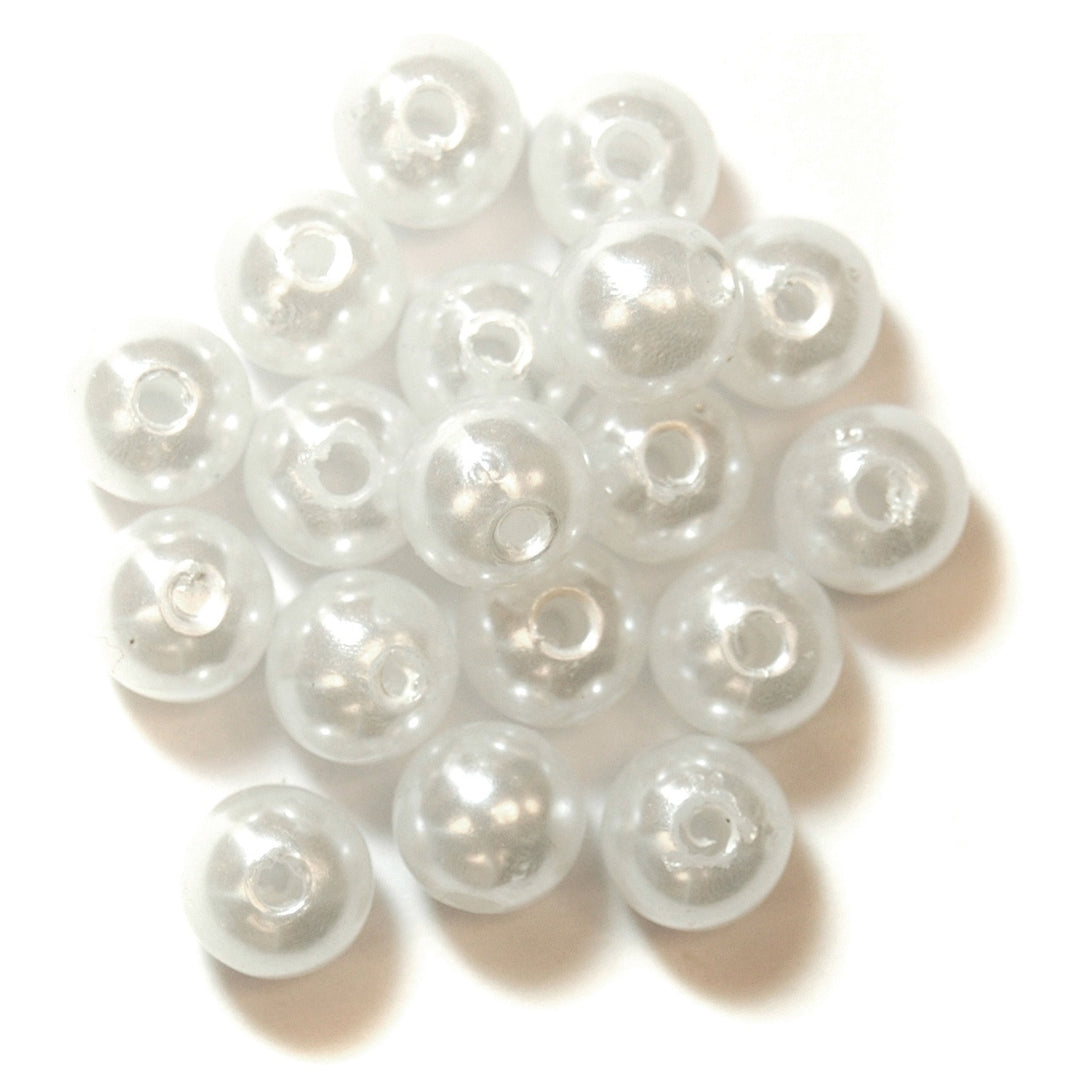 Extra Value: Beads: Pearl: 8mm: White: 40