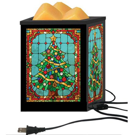 15cm Stained Glass Aroma Lamp Christmas Tree