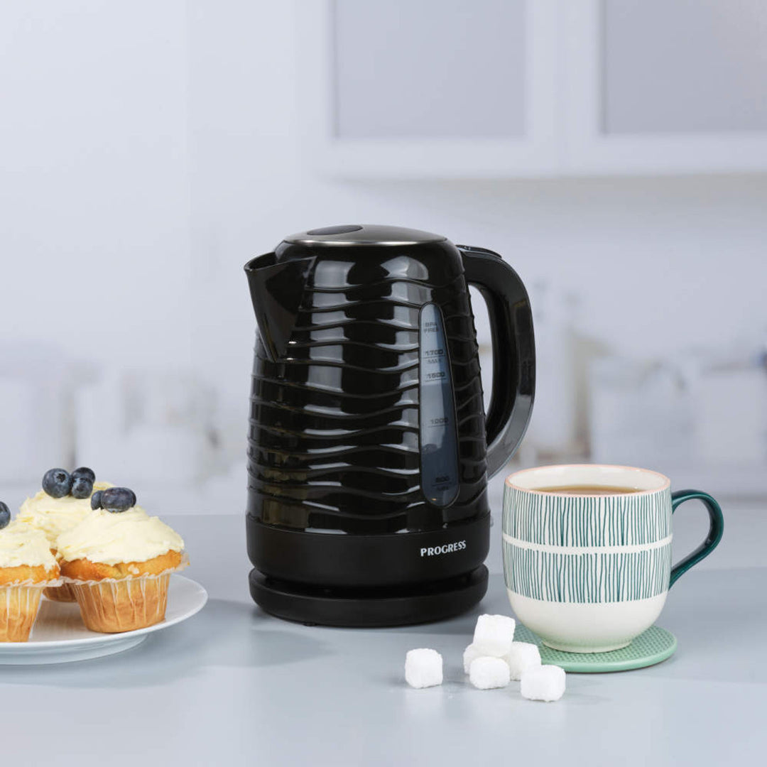 Progress Wave Textured 1.7L Kettle Black