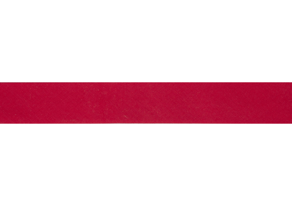 Trim: Bias Binding: Polycotton: 16mm: Red Sold By The Metre
