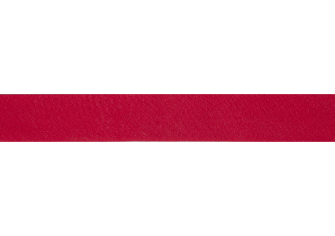 Trim: Bias Binding: Polycotton: 16mm: Red Sold By The Metre