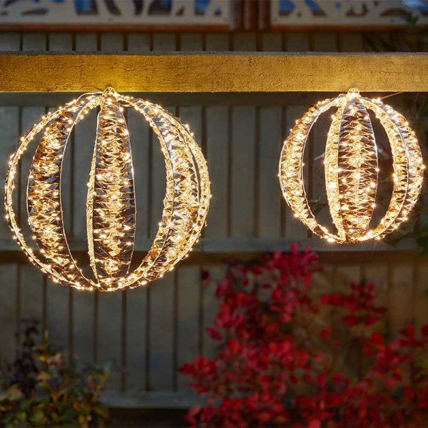 Three Kings GoldTwist 40cm LED globe light