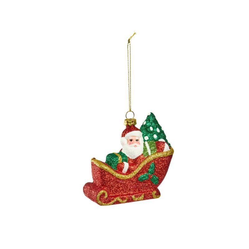 Three Kings Sleigh Santa Pendant