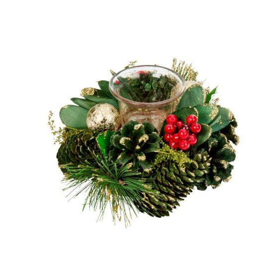 Three Kings BaublePine Solo Candle Holder