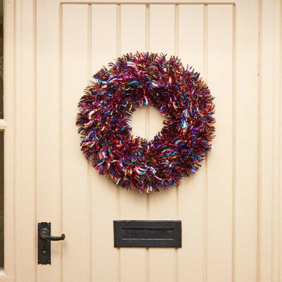 Three Kings Tinsel Wreath - 45cm