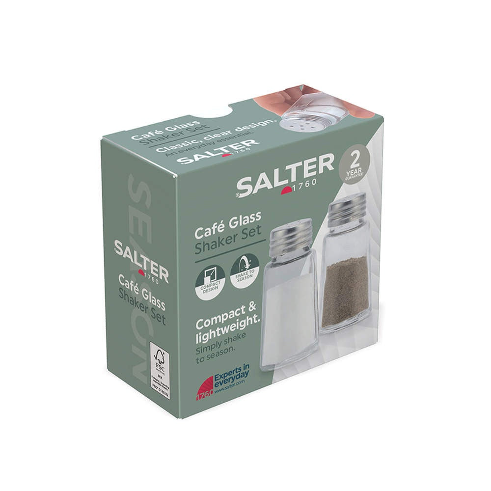 Salter Café Glass Salt & Pepper Shakers
