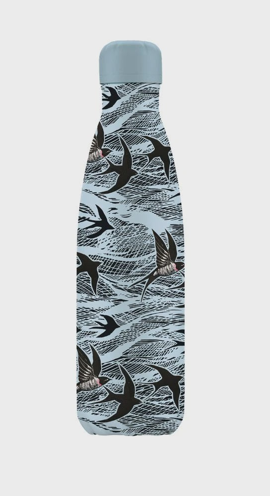Museums & Galleries Insulated Drinks Bottle - Swallows & Sea Design - 500ml Stainless Steel Re-Usable