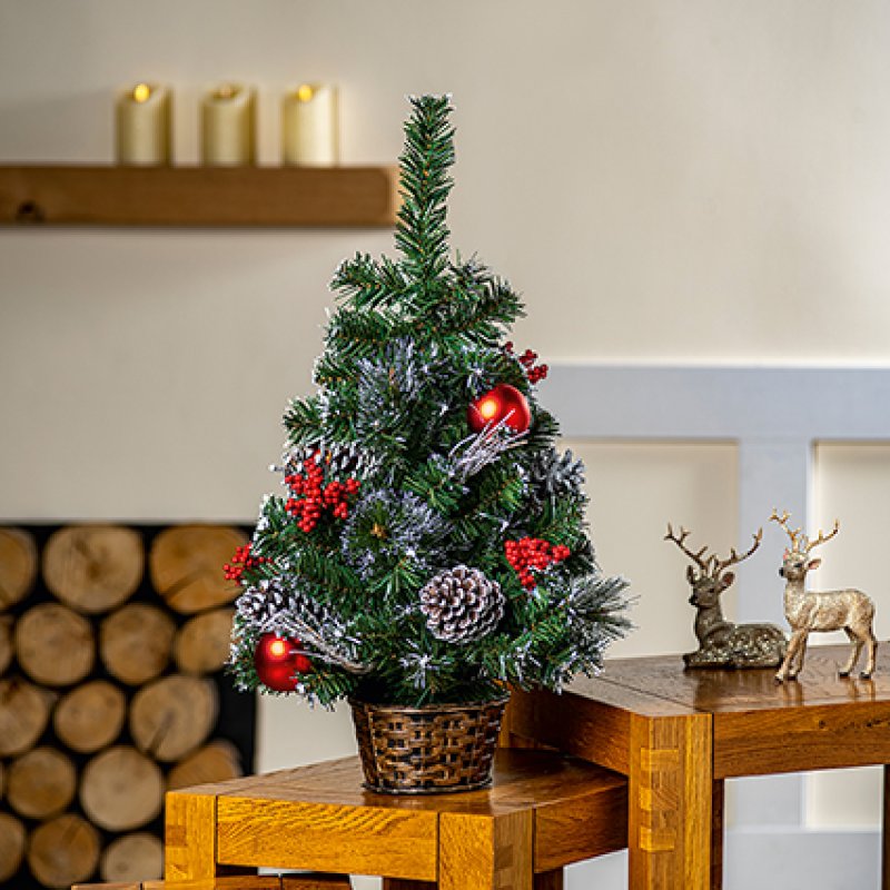 Premier 60cm Red Dressed Christmas Tree G60