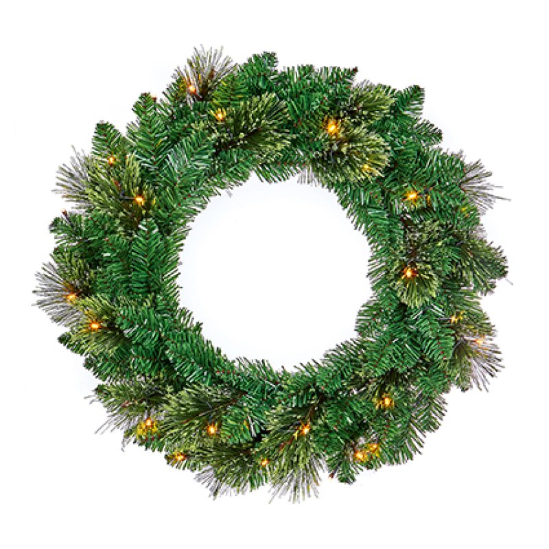 Premier Christmas Door Set 2 x 90cm Trees, 60cm Wreath &amp; 2.7m Garland Cashmere Tip