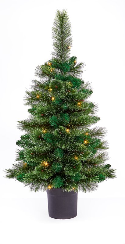 Premier Christmas Door Set 2 x 90cm Trees, 60cm Wreath &amp; 2.7m Garland Cashmere Tip