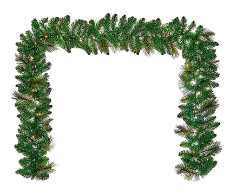 Premier Christmas Door Set 2 x 90cm Trees, 60cm Wreath &amp; 2.7m Garland Cashmere Tip