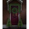 Premier Pre-Lit Christmas Door Set 2 x 90cm Trees, 60cm Wreath & 2.7m Garland Warm White