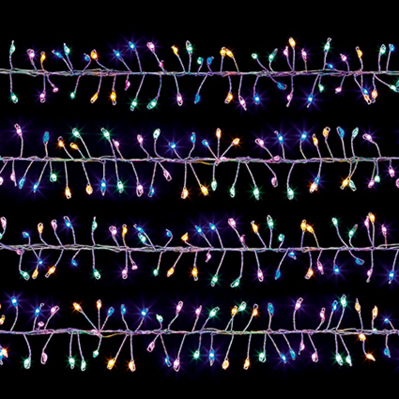 Premier 5.5m Multi-Action UltraBrights Door Garland Lights 800 Multi Colour LEDs with Timer