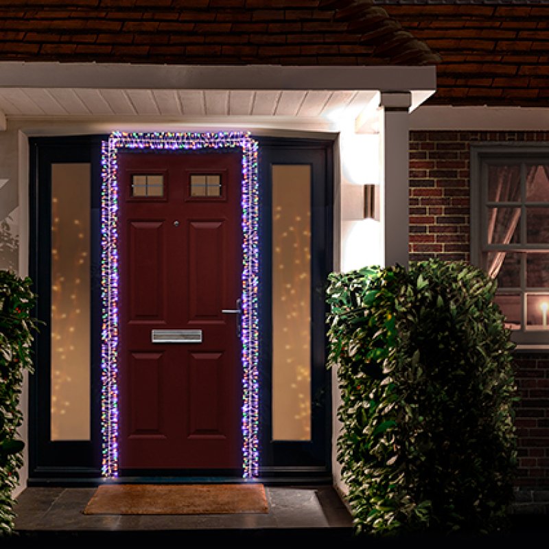 Premier 5.5m Multi-Action UltraBrights Door Garland Lights 800 Multi Colour LEDs with Timer