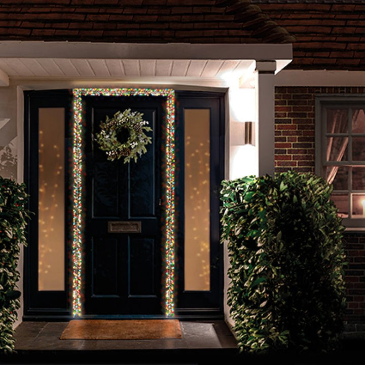 Premier 5.5m Multi-Action UltraBrights Door Garland Lights 800 Multi Colour LEDs with Timer