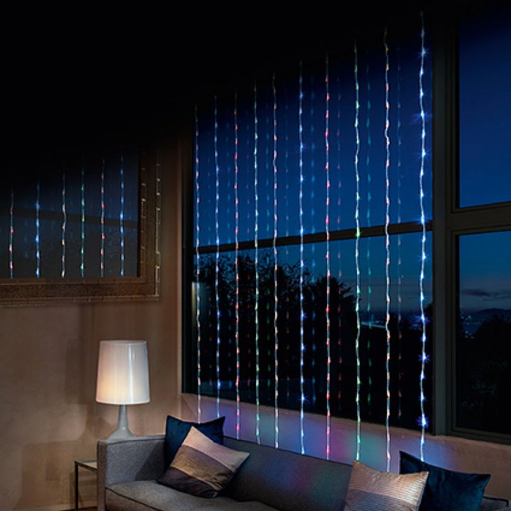 Premier Waterfall LED Curtain Lights Multi
