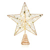 Premier 30cm Battery Operated Pin Wire Wrap Tree Topper Warm White Assorted