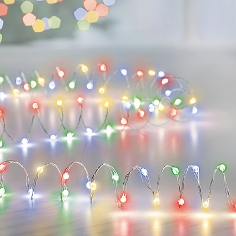 Premier Ultra Brights Battery Operated Pin Wire Lights 20s Multi