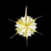 Christmas Foil Ceiling Decoration Hanging Star 40cm Gold Ivory (G)