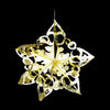 Christmas Foil Ceiling Decoration Hanging Star 40cm Gold Ivory (G)