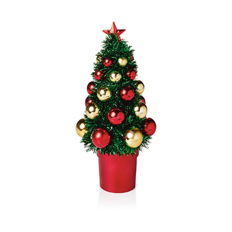 Premier 21cm Mini Tinsel Tree in Pot Assorted