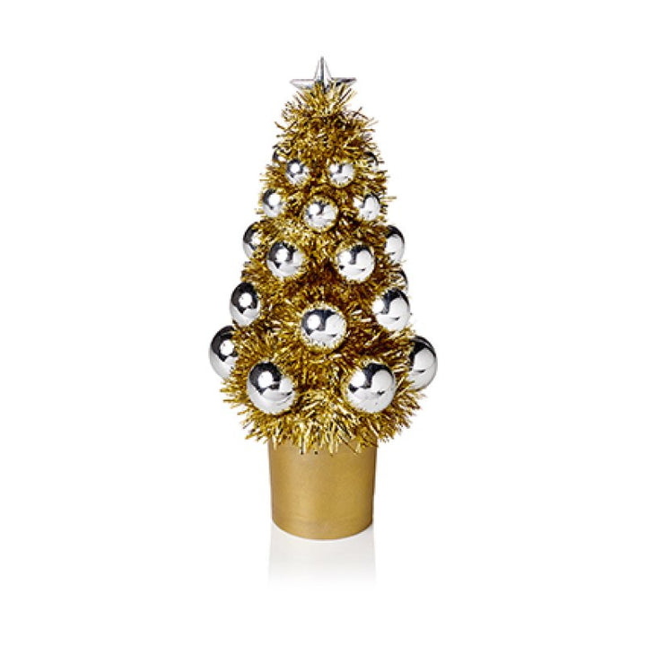 Premier 21cm Mini Tinsel Tree in Pot Assorted