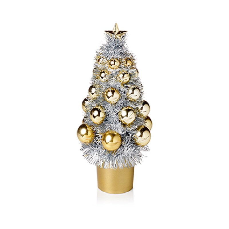Premier 21cm Mini Tinsel Tree in Pot Assorted