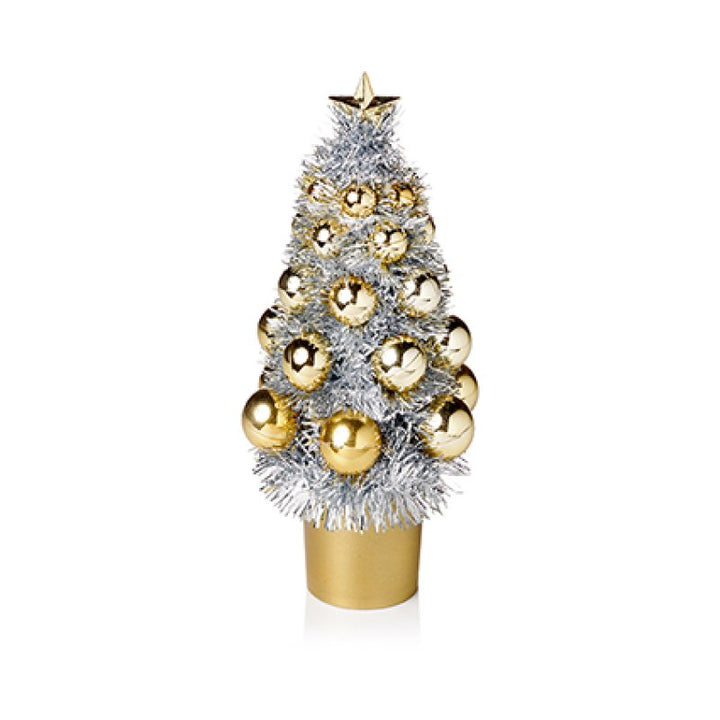 Premier 21cm Mini Tinsel Tree in Pot Assorted