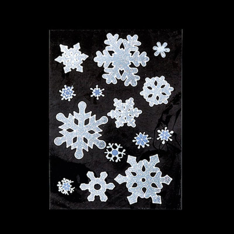 Premier 14Pc Snowflake Window Stickers Asstd