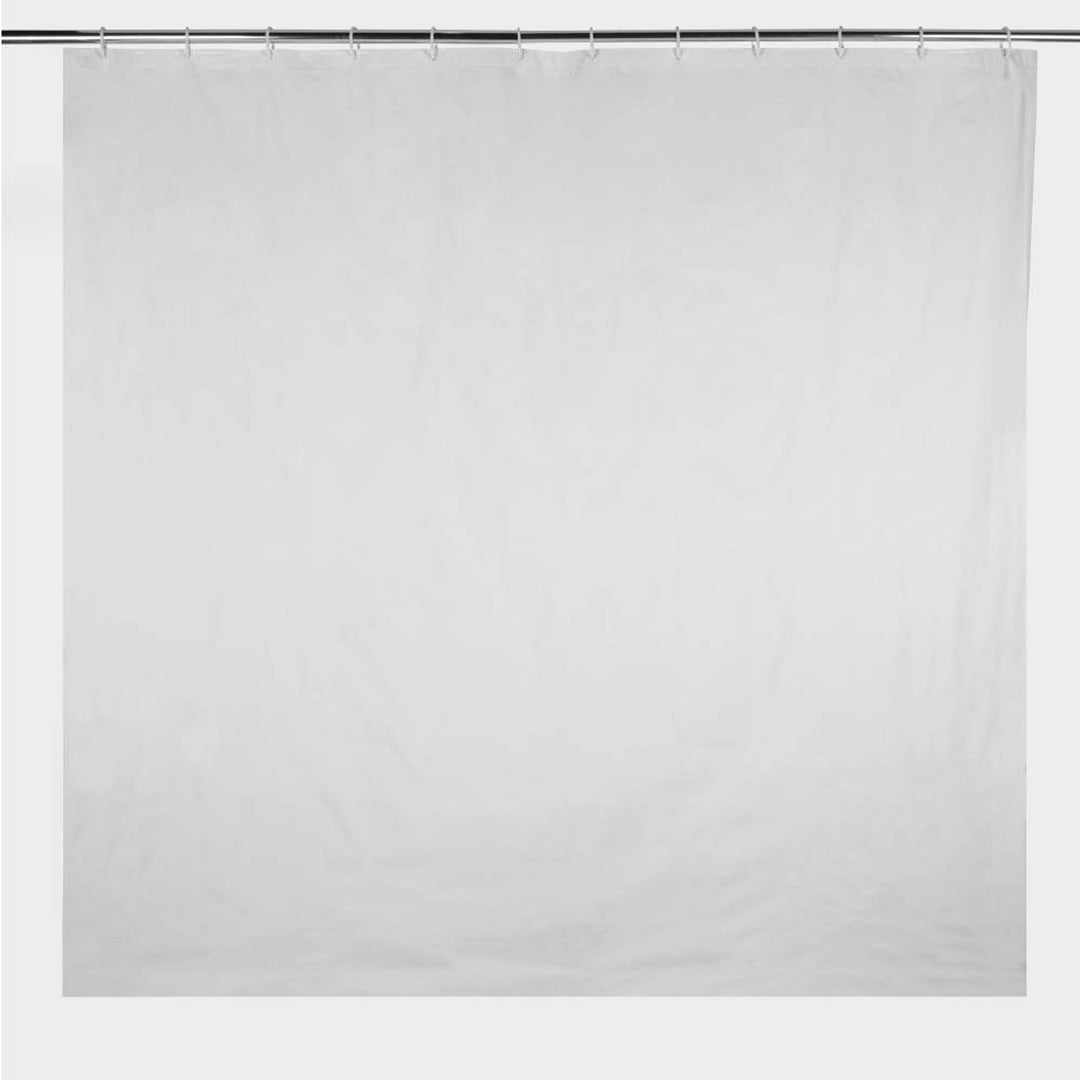 Beldray Peva Antibac Shower Curtain White with 12 Hooks 180x180cm