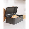 Salter Large Pebble Bread Bin - Charcoal with Brass Effect Letters