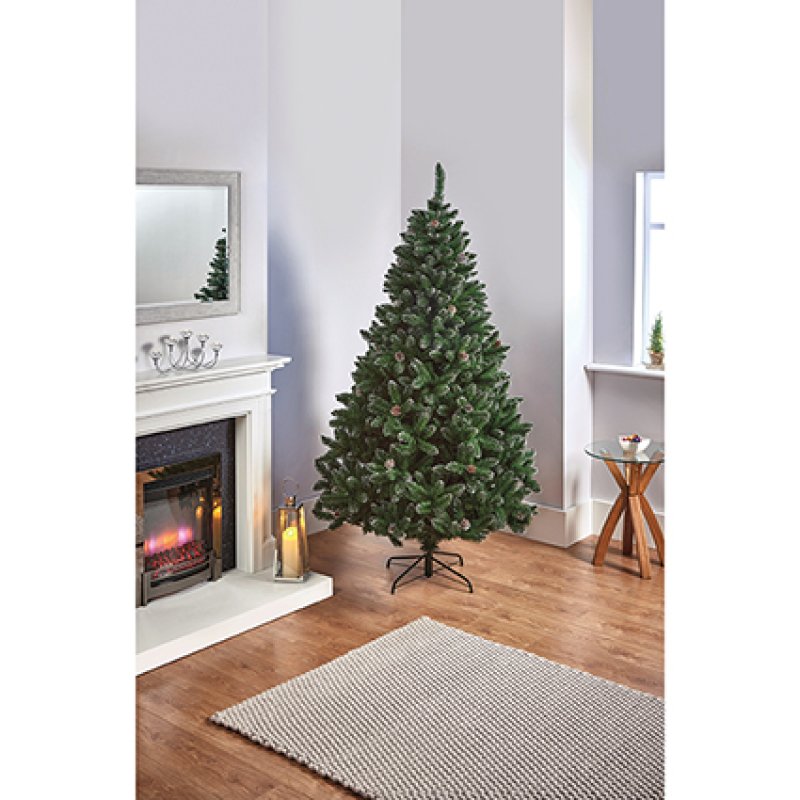 Premier Rocky Mountain Pine 1.5m Xmas Tree with Snow Tipped Cones