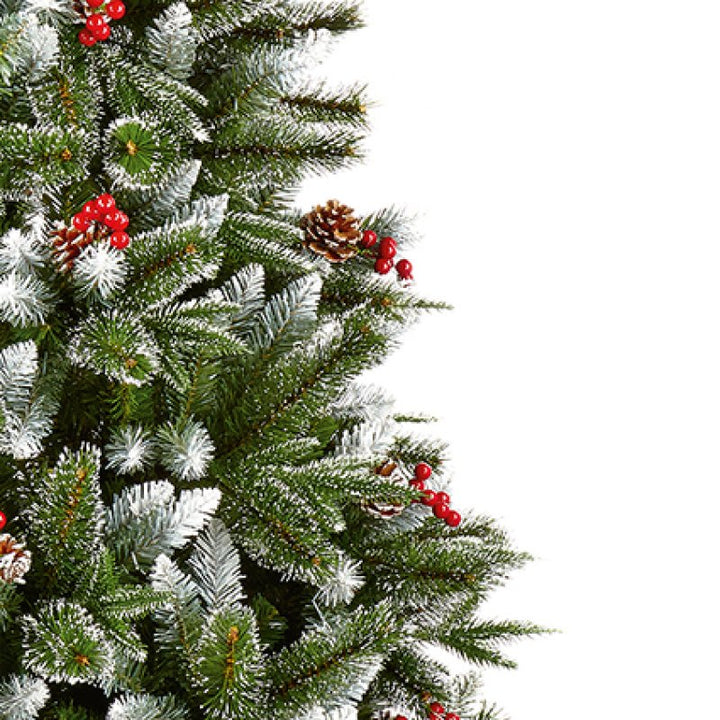 Premier New Jersey Spruce 1.8m Xmas Tree with Cones &amp; Berries