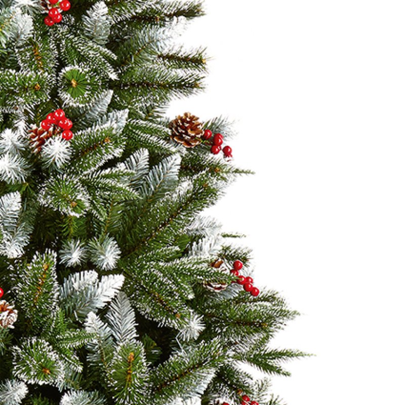 Premier New Jersey Spruce 2.1m Xmas Tree with Cones &amp; Berries