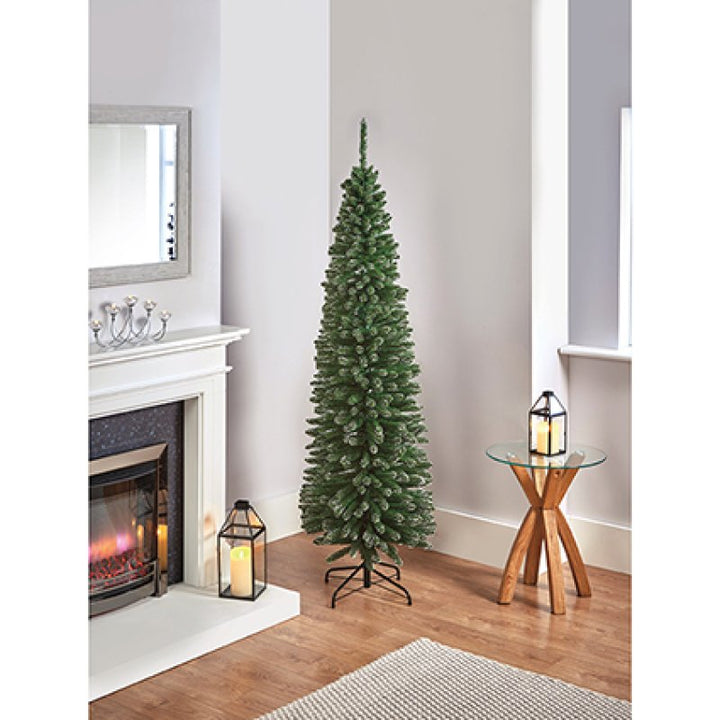 Premier Pencil Pine Snow Tipped 2.2m Artificial Xmas Tree K220