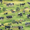 Printed Patchwork Quilted Cotton Fabric In the Country Cows Sold By The Metre