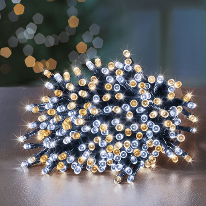 Premier Multi-Action Treebright LED Lights with Timer 1000s White/Warm White