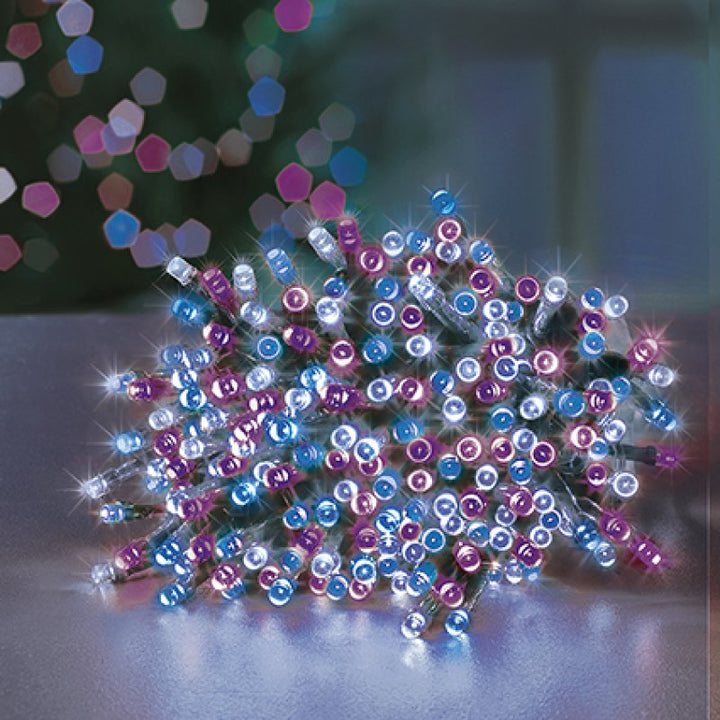 Premier Multi-Action Treebright LED Lights with Timer 750s Blue/Purple