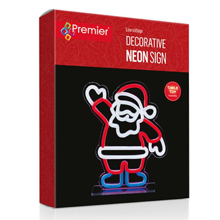 Premier 25cm Table Top Neon Sign - Santa