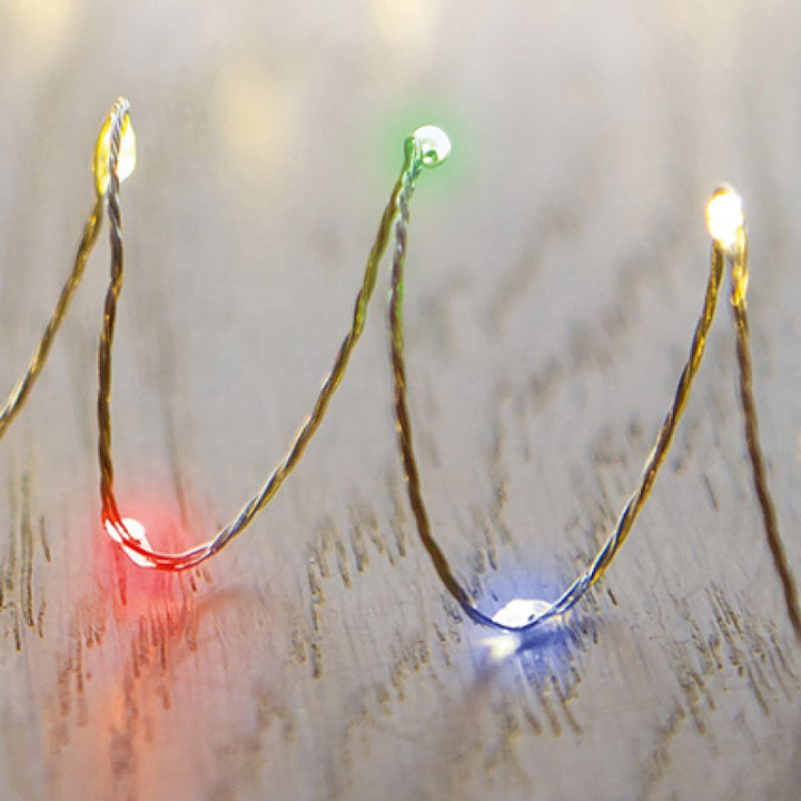 Premier Ultra Bright Battery Operated Pin Wire Lights 40s Multi