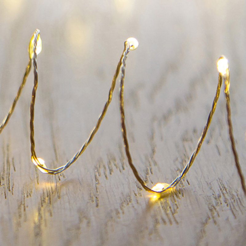 Premier Ultra Bright Battery Operated Pin Wire Lights 20s Warm White