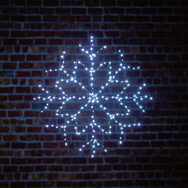 Premier 61cm Twinkling Flexibrights Snowflake with 196 White LEDs