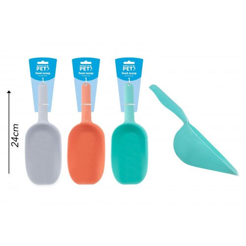 Plastic pet food scoop